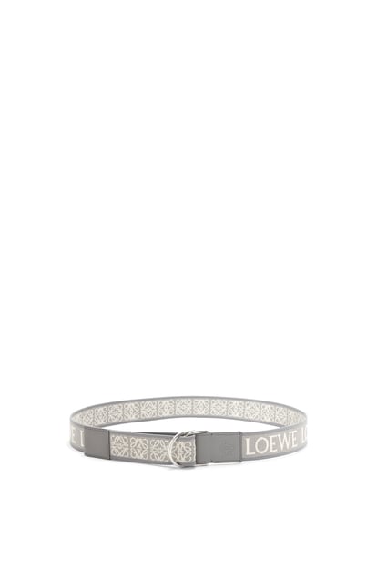 LOEWE D-ring belt in Anagram jacquard and calfskin Asphalt Grey plp_rd
