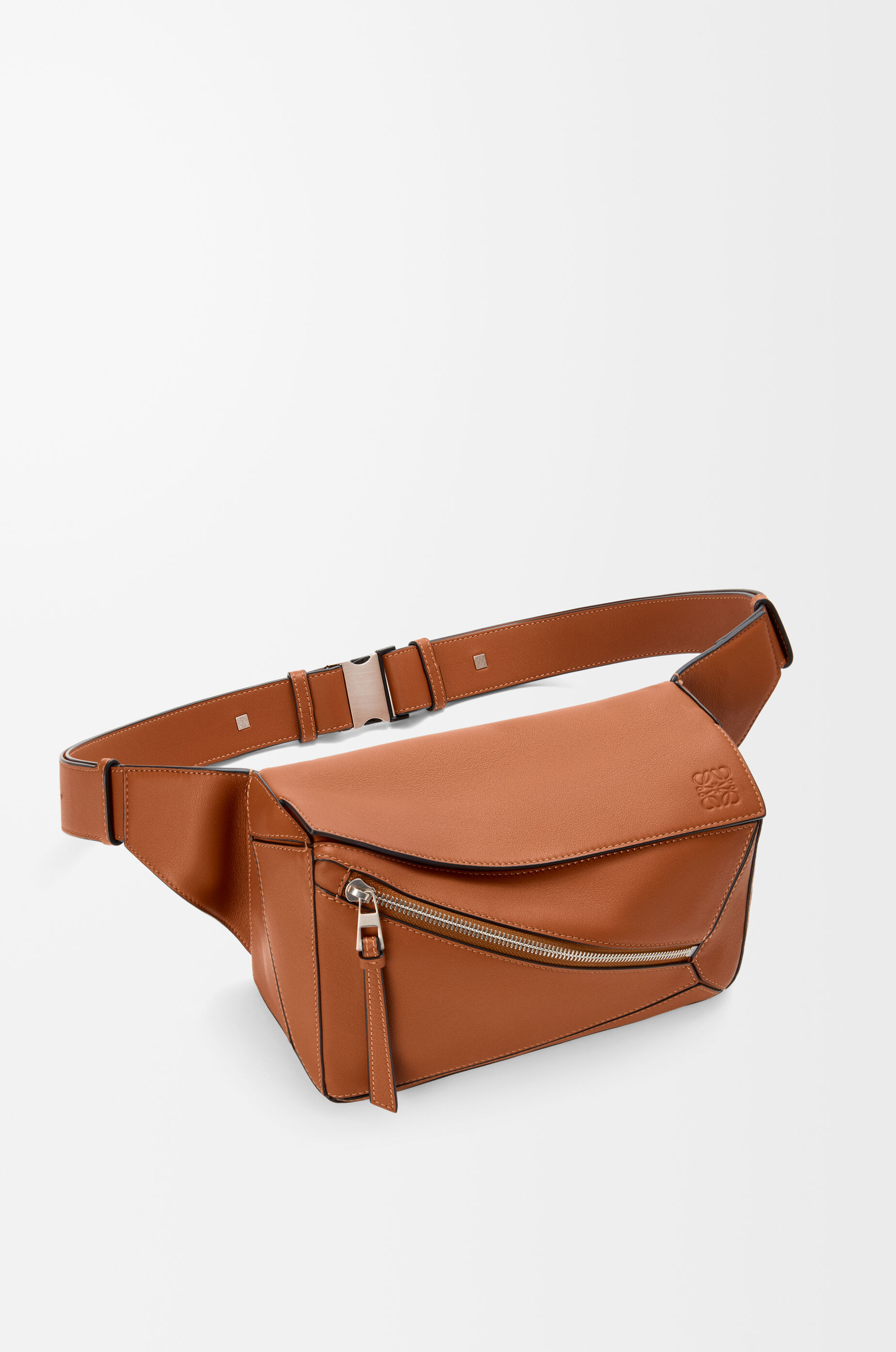Small Puzzle bumbag in classic calfskin Brown - LOEWE APAC