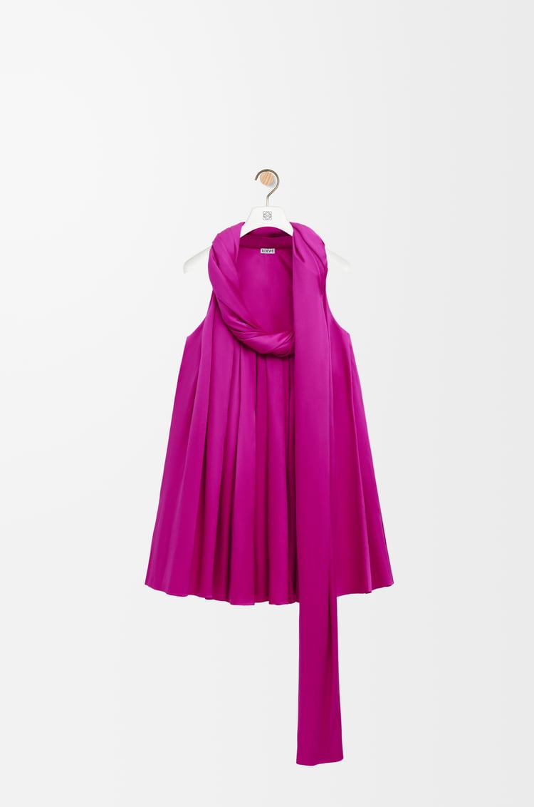 LOEWE Trapeze dress in silk Pink
