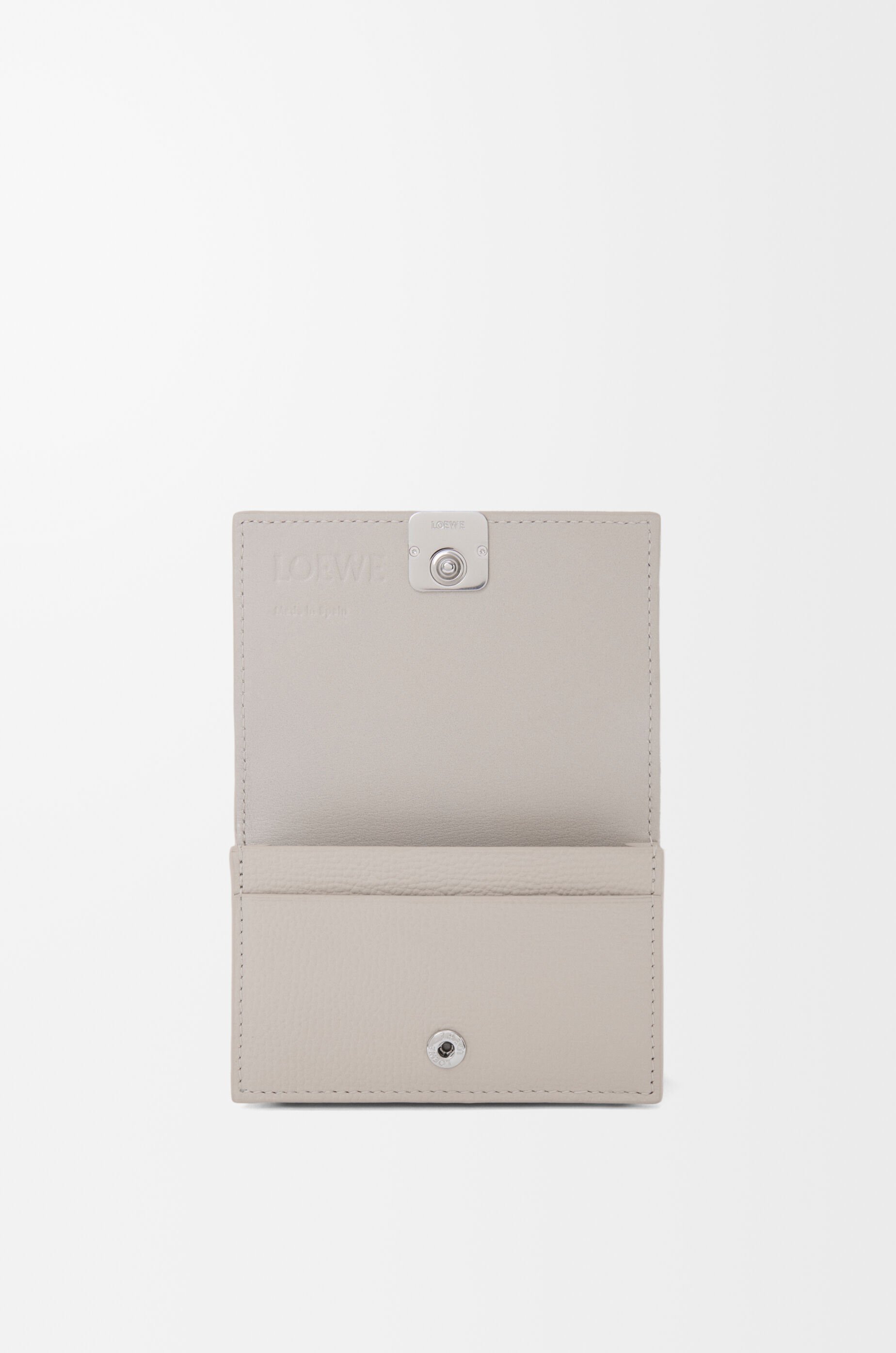 Anagram business cardholder in pebble grained calfskin Grey - LOEWE