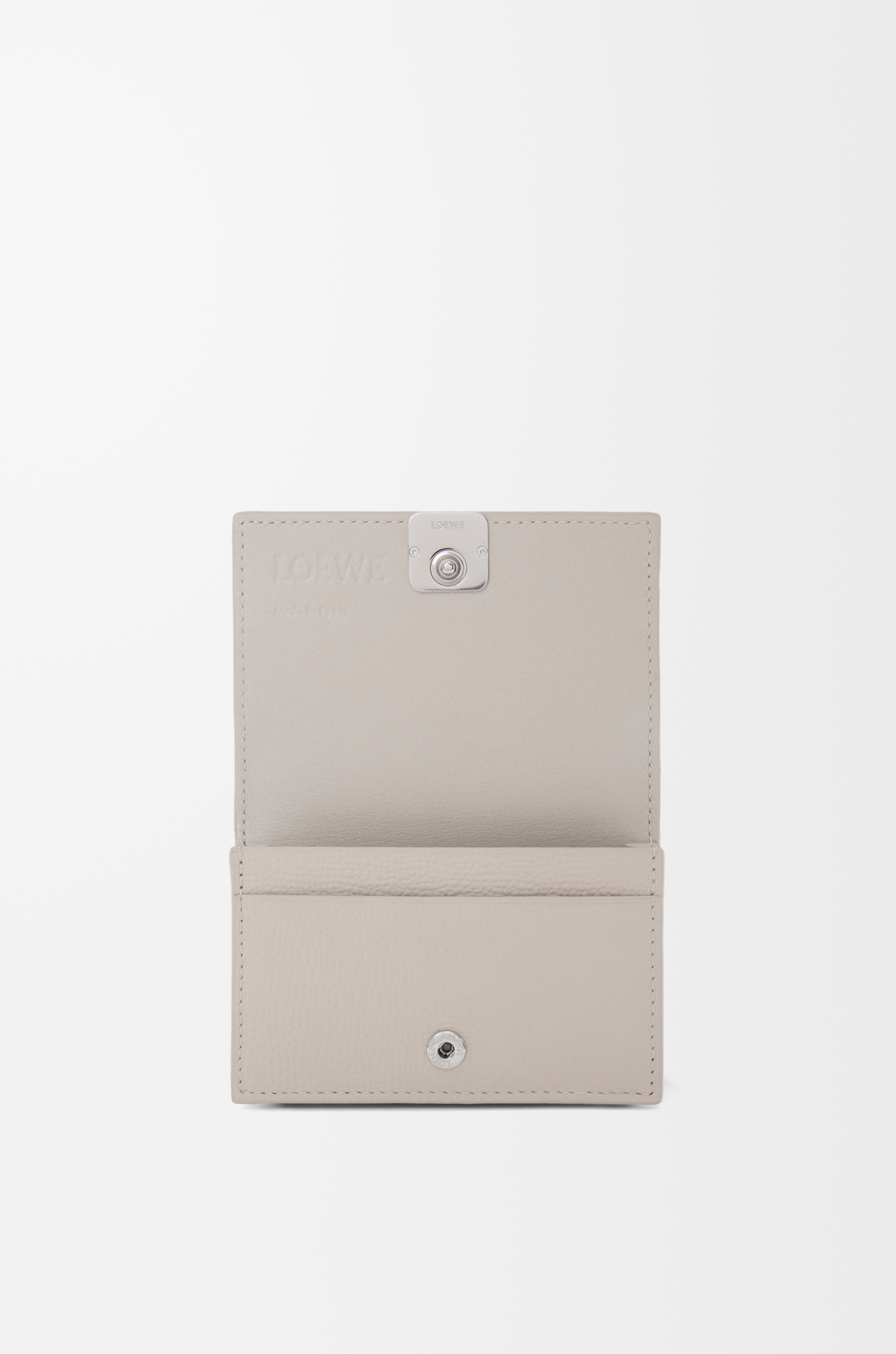 LOEWE Tarjetero Anagram en piel de ternera Gris Claro