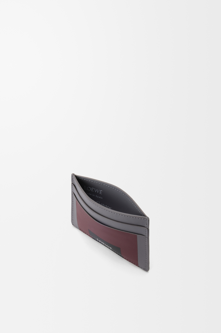 LOEWE Plain cardholder in nappa calfskin Ardesia/Deep Ruby
