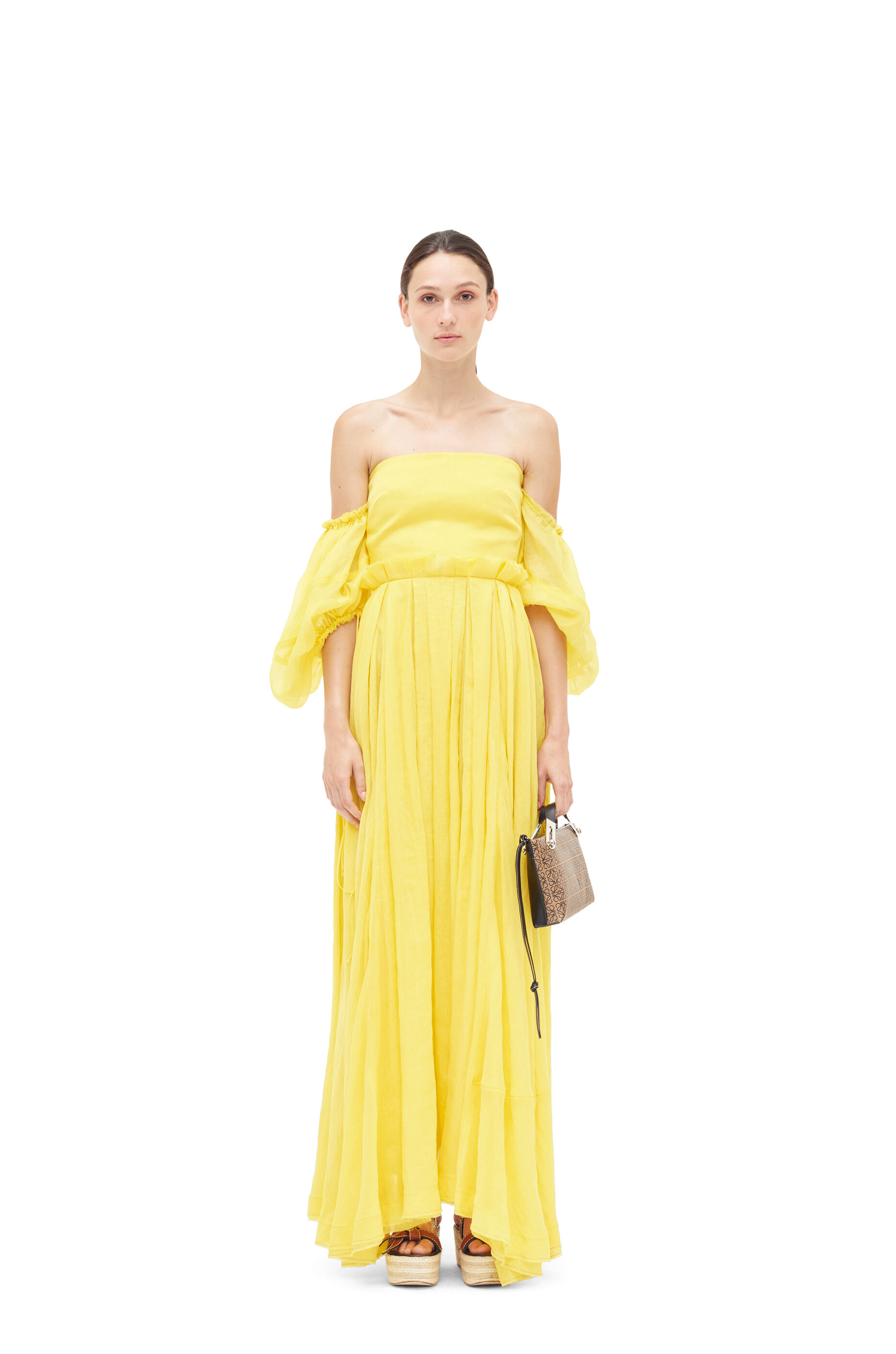 LOEWE OFF SHOULDER BALL GOWN Yellow