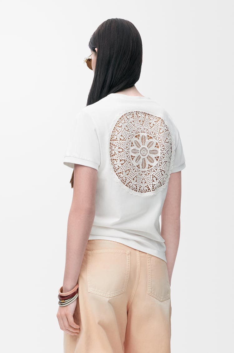 LOEWE Lace T-shirt in cotton White