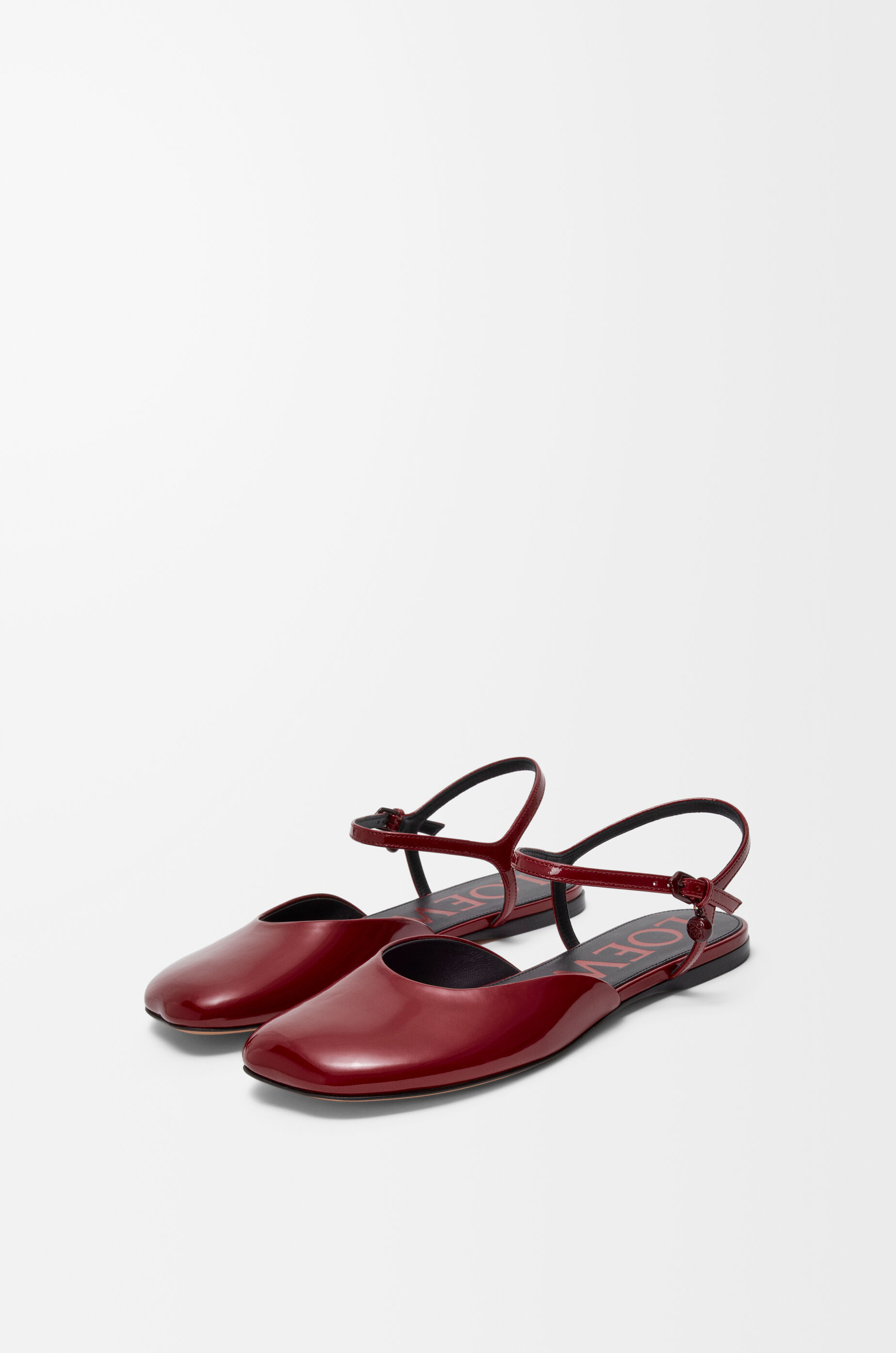 トイ アンクルストラップ バレリーナ（ソフトパテントラム） レッド