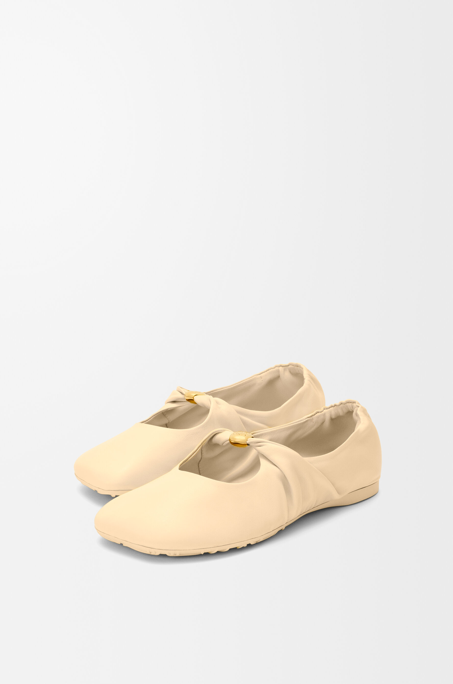 Pebble Soft ballerina in nappa lambskin Brown - LOEWE