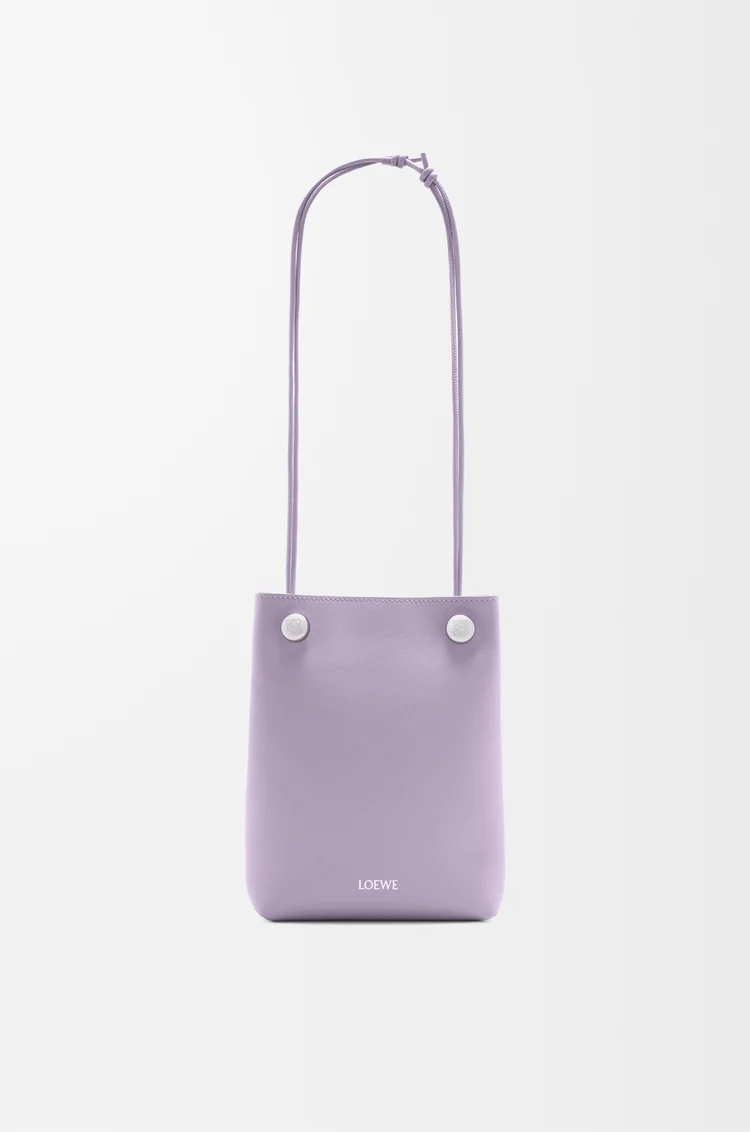 LOEWE ぺブル ポーチ（スムースカーフ） ダーティモーヴ