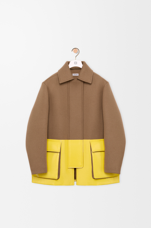 LOEWE Abrigo en lana Camel