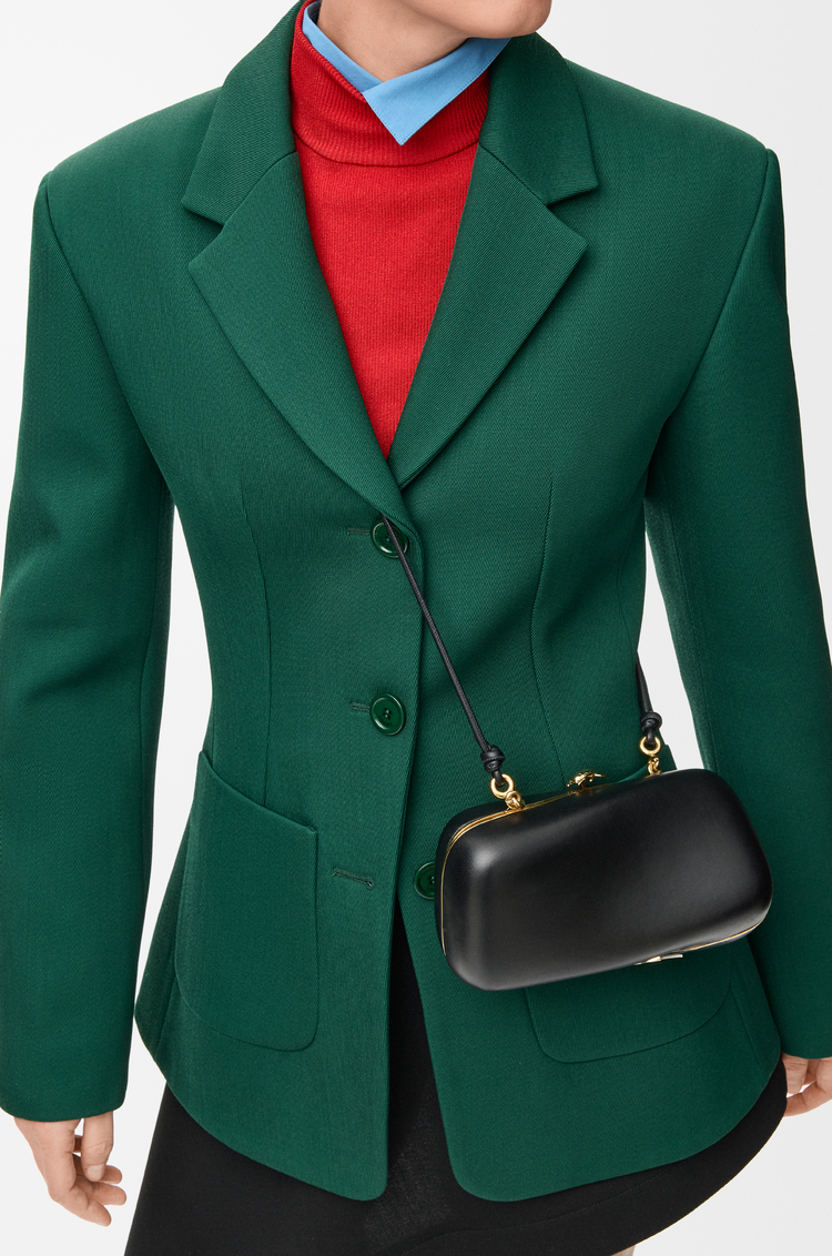 LOEWE Bolso Twisted Minaudiere en piel napa de cordero Negro