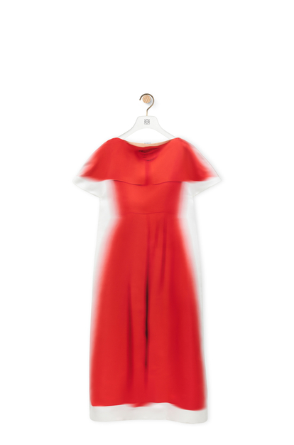 LOEWE Dress in silk 紅色/白色
