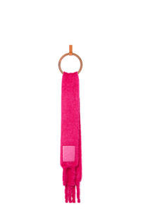LOEWE Scarf in wool and mohair Pink Tulip