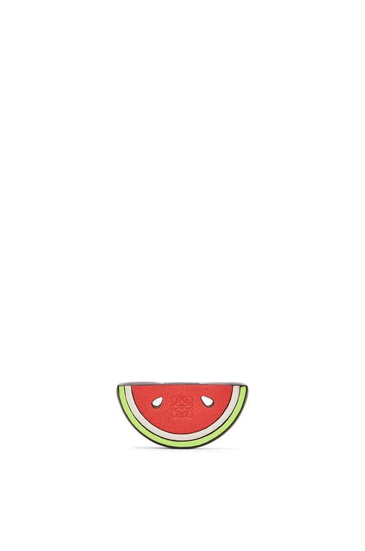 LOEWE Dado Watermelon en piel de ternera Rojo/Verde Ácido