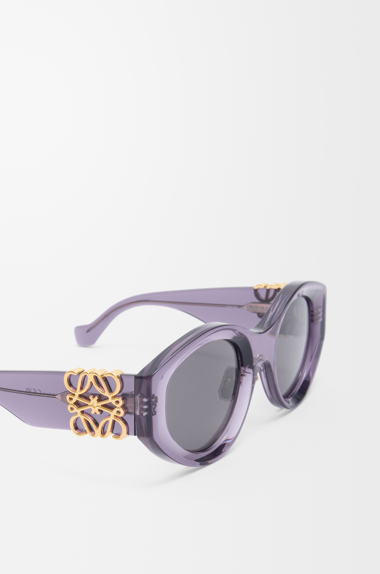 LOEWE 超大 Anagram 蝴蝶造型太阳镜 紫色