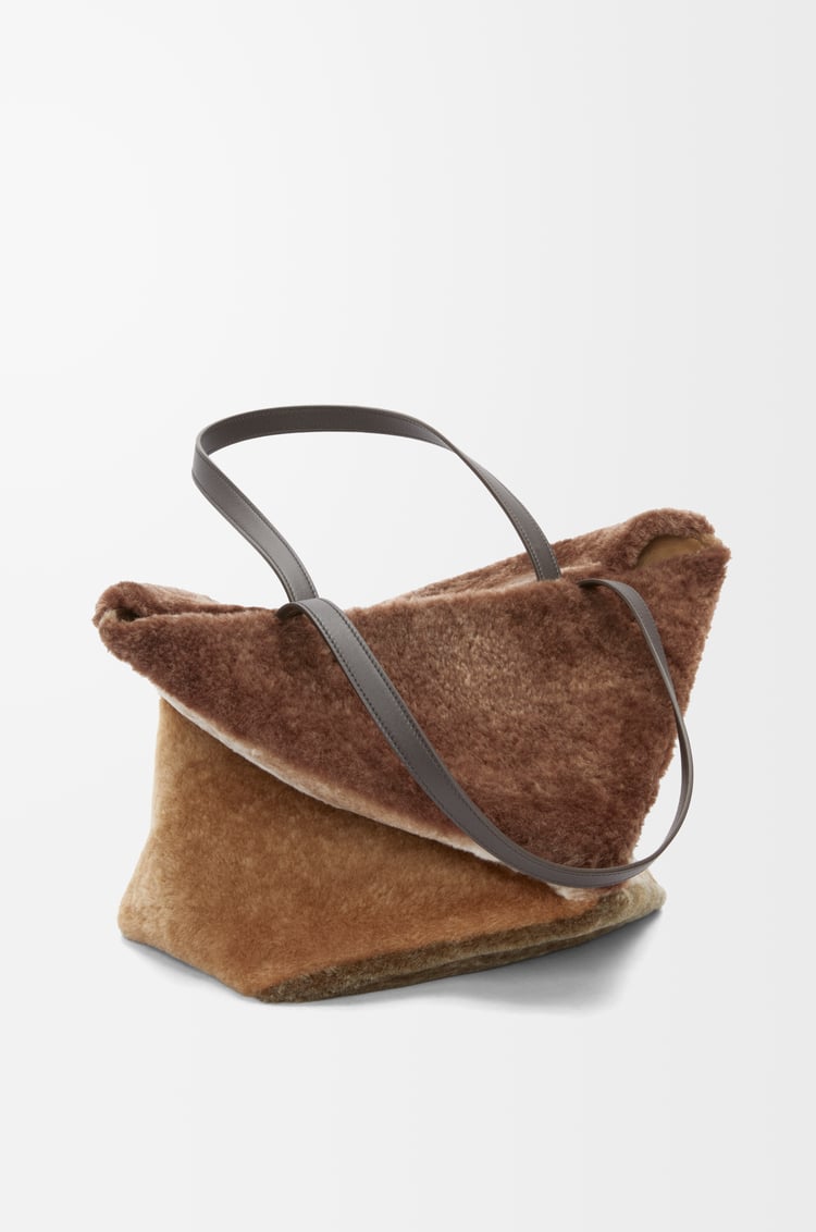 LOEWE Bolso Puzzle Fold tote grande en lana de oveja Multicolor