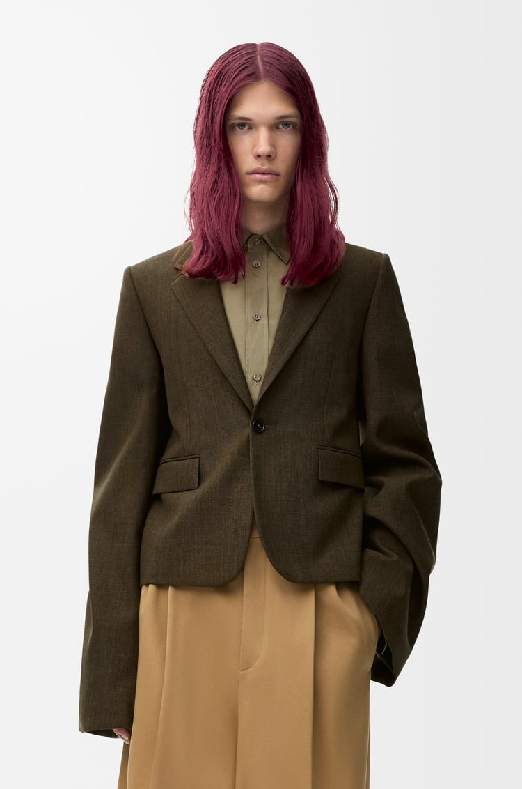 LOEWE Jacket in wool Khaki Green