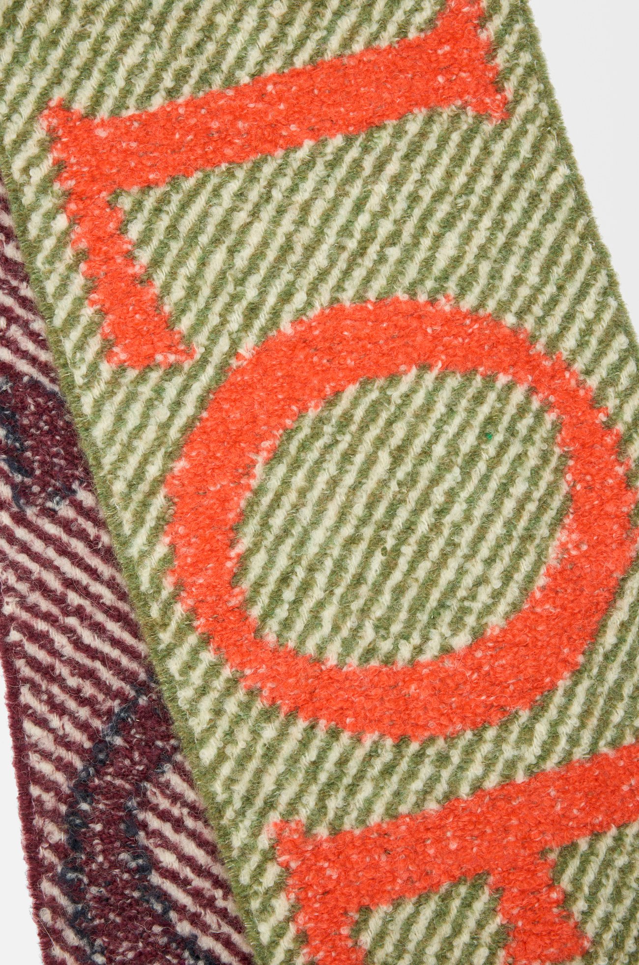 LOEWE Scarf in alpaca and wool blend Navy/Orange