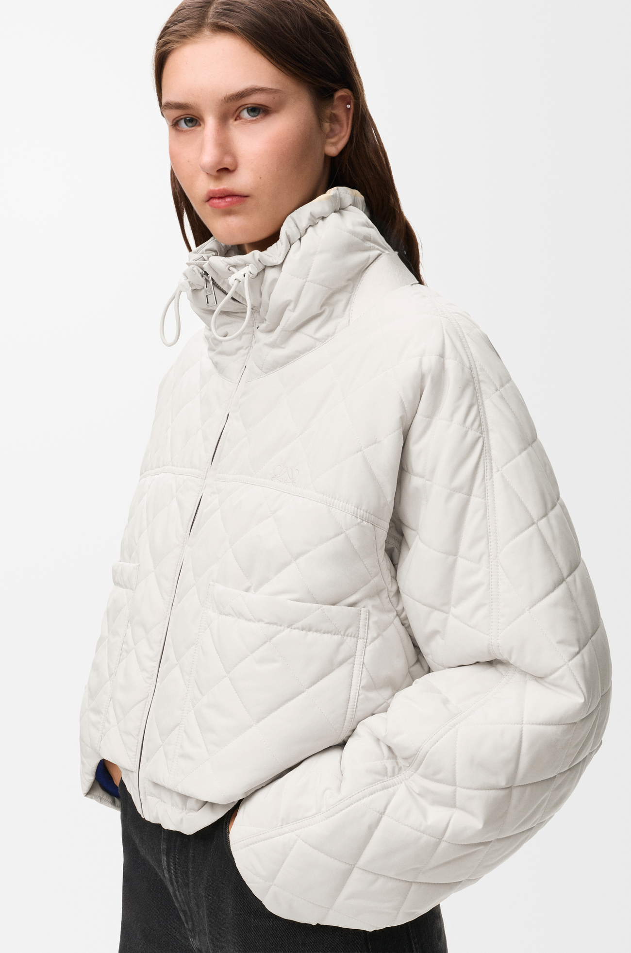 LOEWE Chaqueta acolchada en tejido técnico Crudo