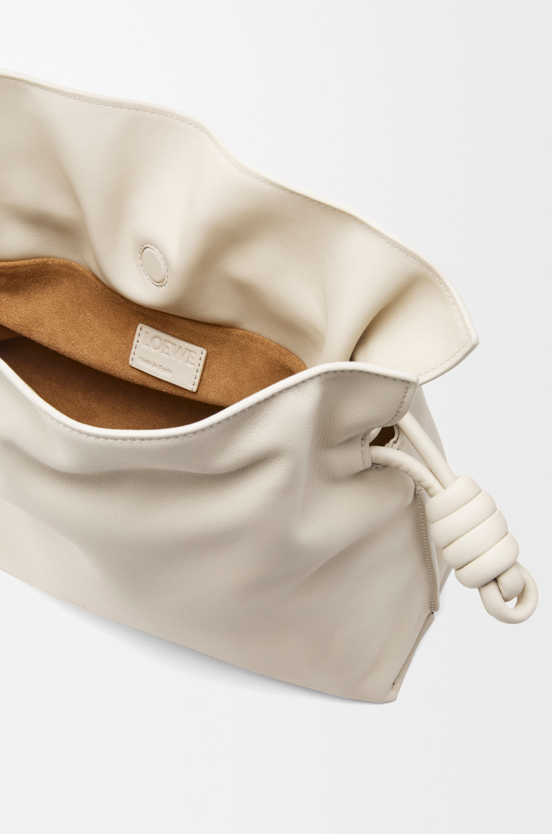 Medium Flamenco clutch in nappa calfskin White - LOEWE