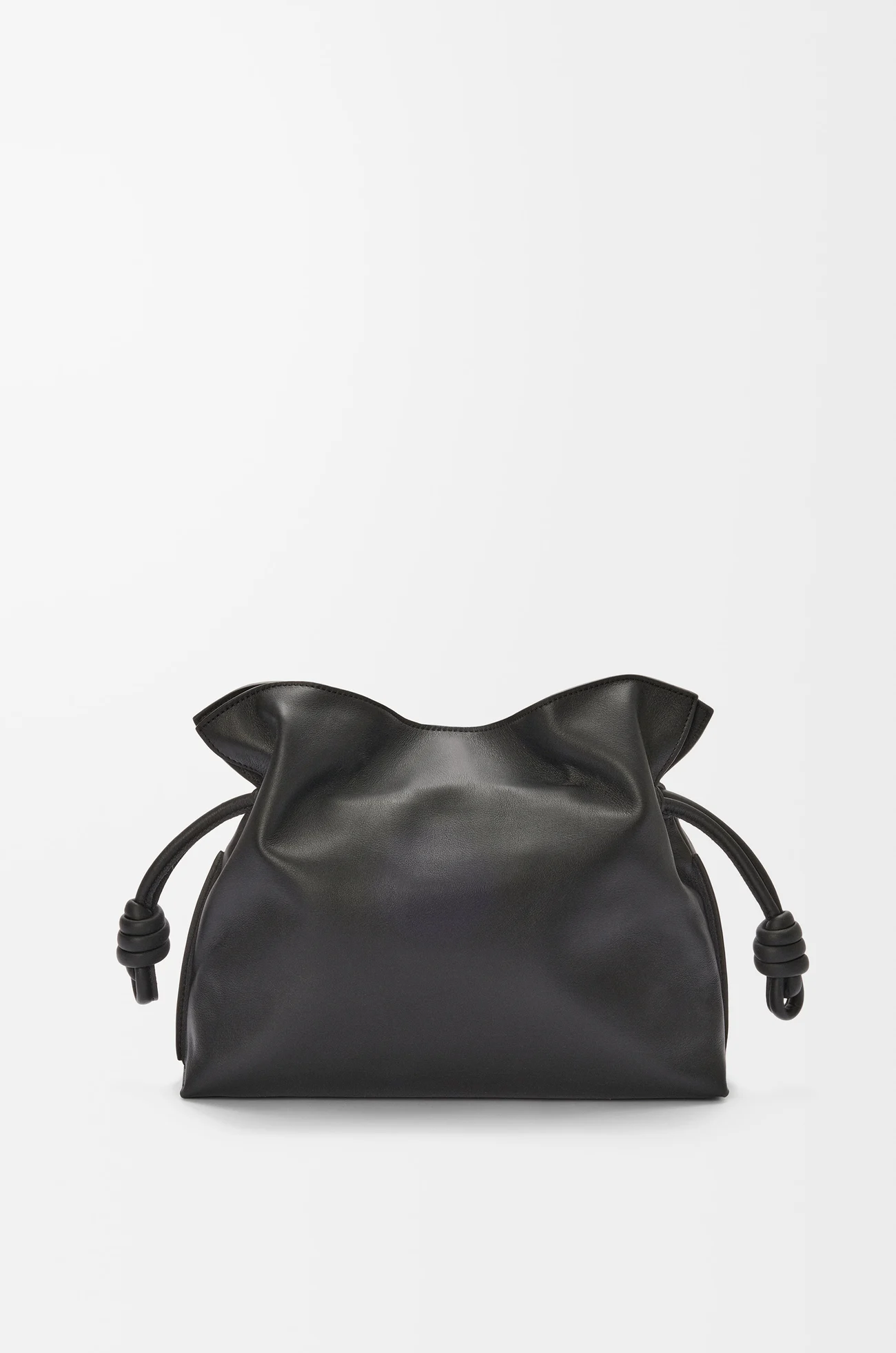 LOEWE Borsa Flamenco Clutch media in nappa di vitello Black/Burgundy