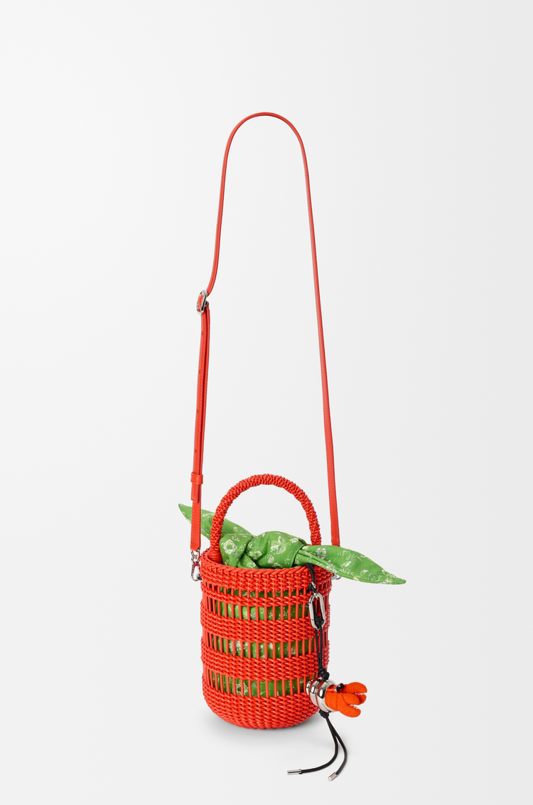 LOEWE Panier Weaved en cuir nappa Orange Vif