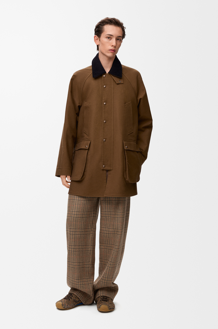 LOEWE Trapeze jacket in cotton Khaki Green