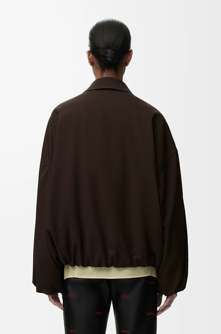 LOEWE Chaqueta en mezcla de viscosa y lana Marrón