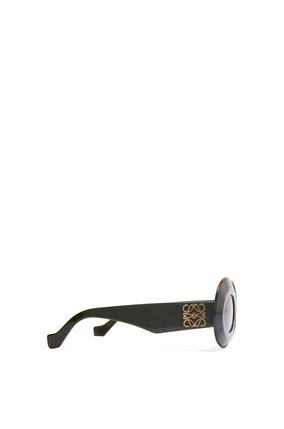 LOEWE Gafas de sol montura ovalada oversized en acetato Verde Caqui/Marrón Habano