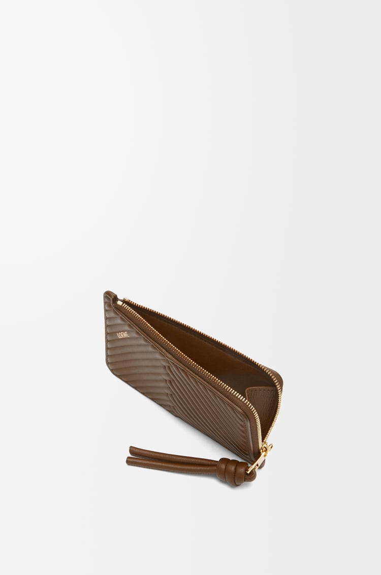 LOEWE Porte-cartes et monnaie Knot en cuir de veau nappa brillant Toundra