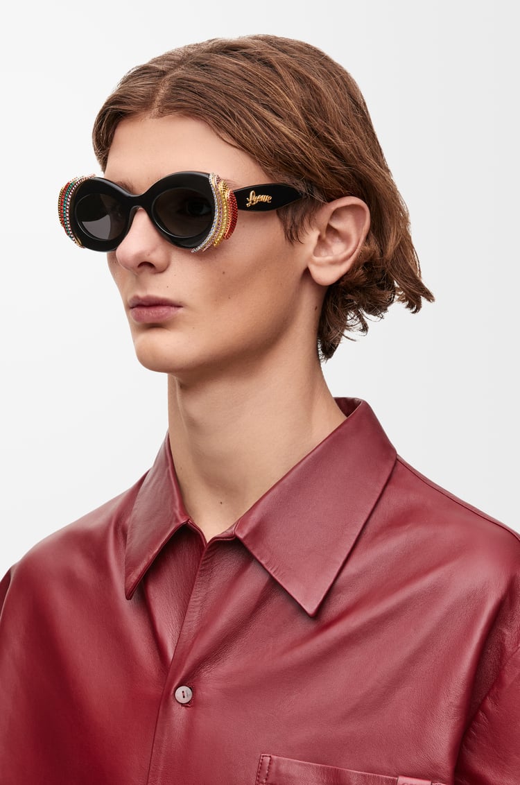 LOEWE Pavé Oval sunglasses  Multicolor/Black