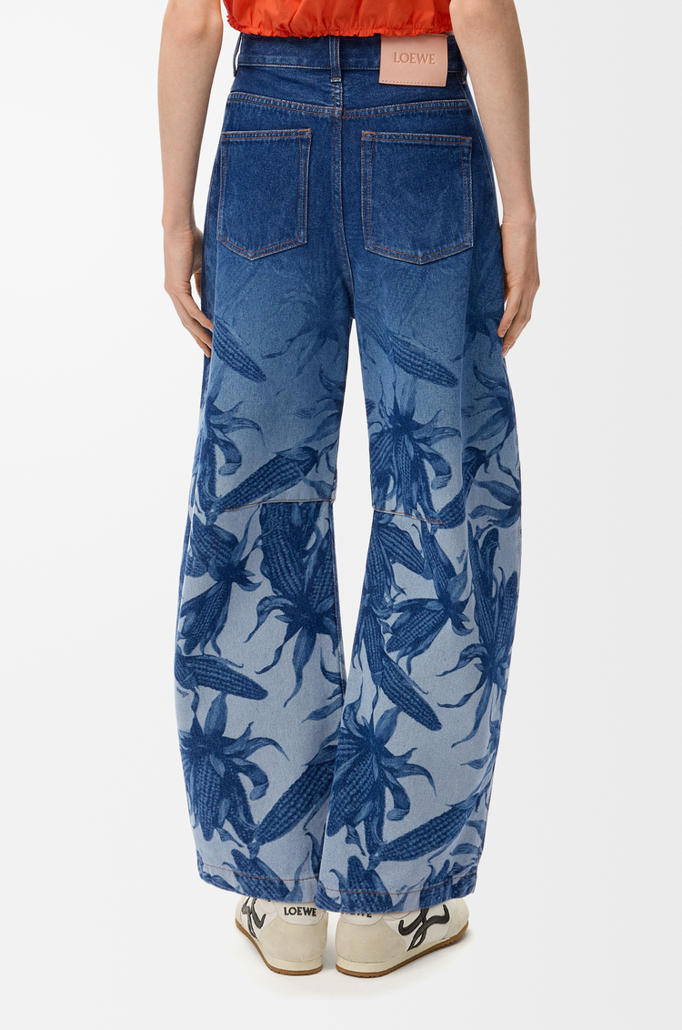 LOEWE Jeans Barrel in denim Blu Denim