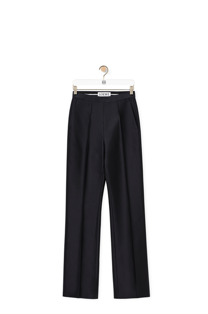 LOEWE Bootleg trousers in silk 黑色
