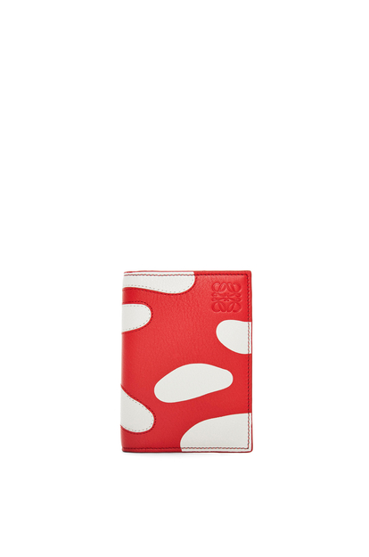 LOEWE Mushroom bifold cardholder in classic calfskin 深紅色