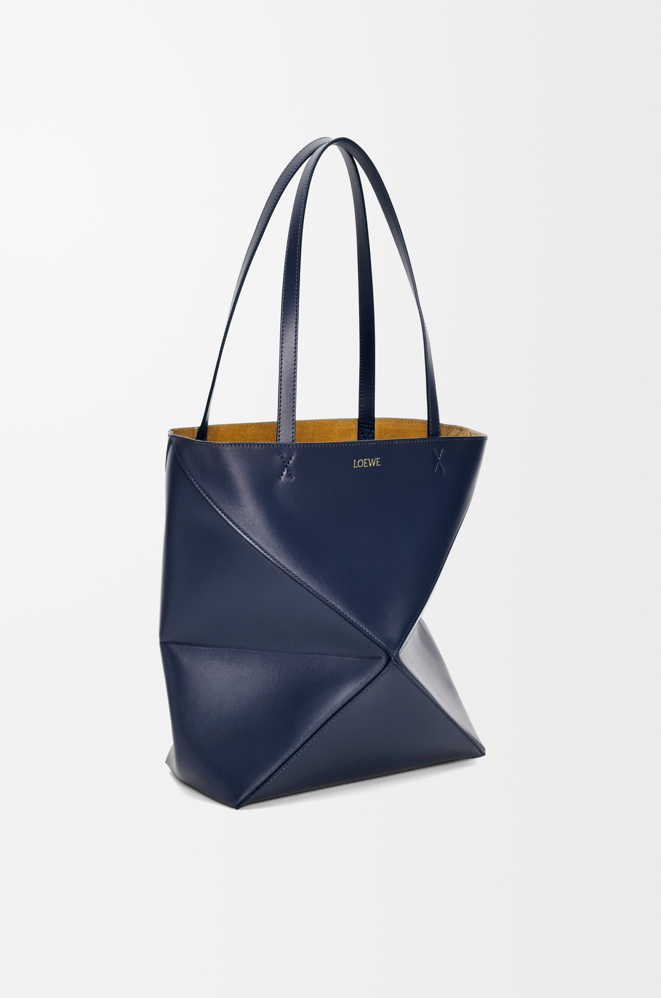 LOEWE Bolso Puzzle Fold tote mediano en piel de ternera Azul Abismo