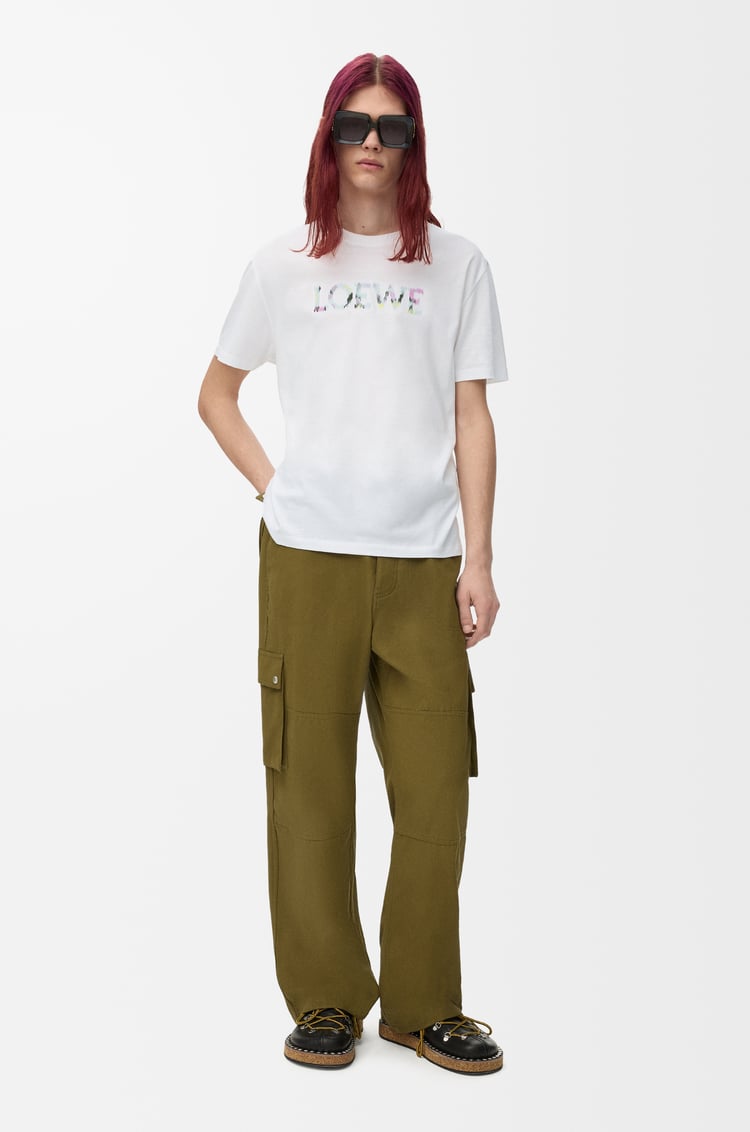 LOEWE 棉質寬鬆版型 T 恤 白色