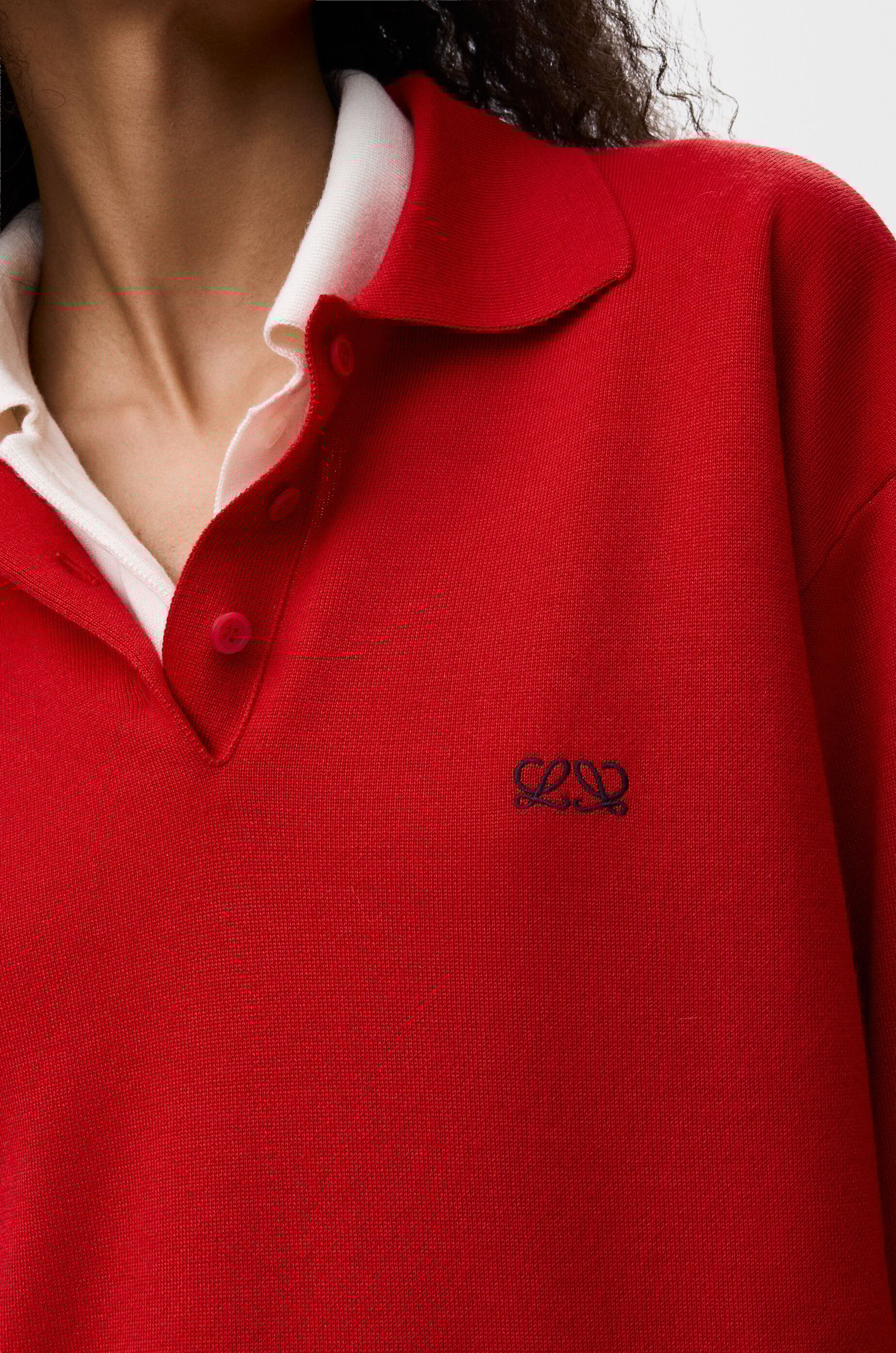 ポロ セーター（カシミヤ&シルクブレンド） レッド - LOEWE Japan