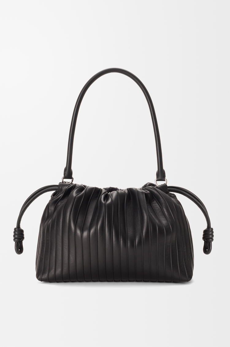 LOEWE フラメンコ プリーツ パース ミディアム（ナパラム） ブラック