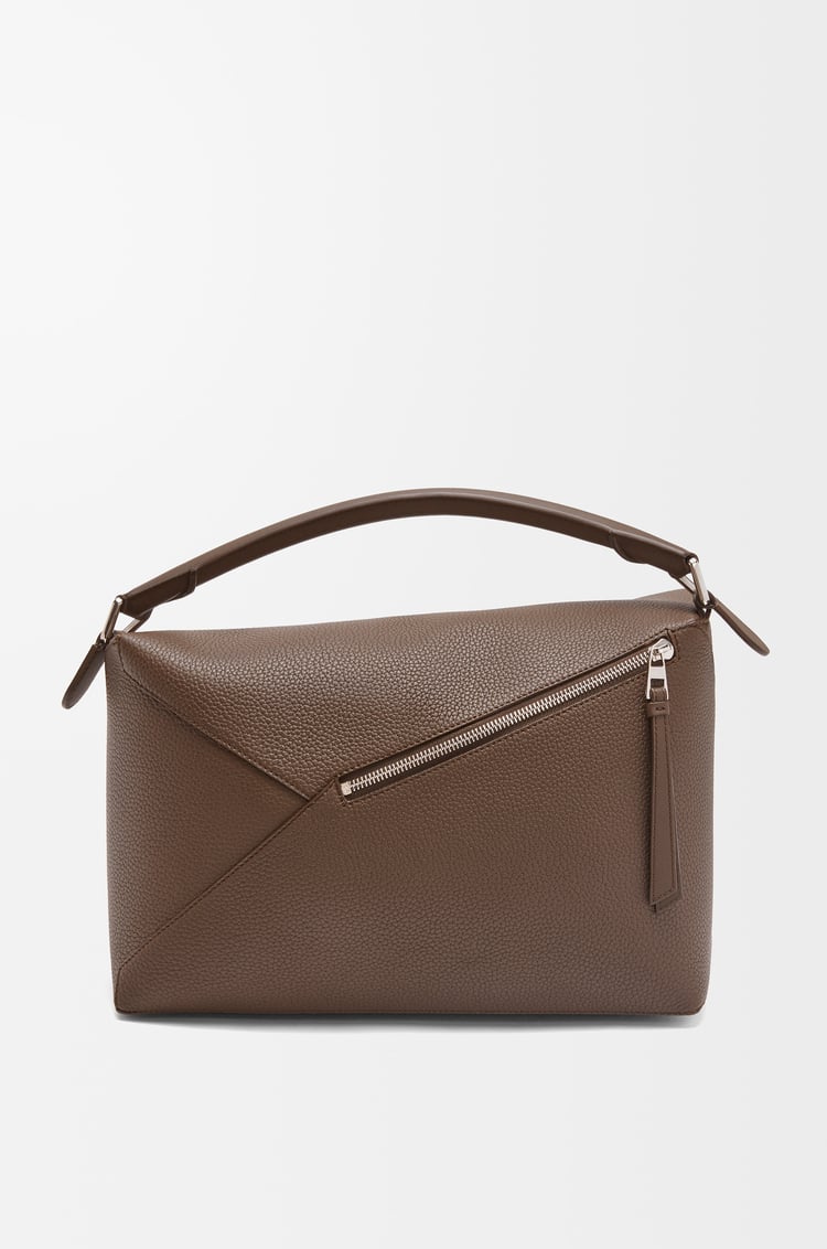 LOEWE Bolso Puzzle grande en piel de ternera Puro Oscuro