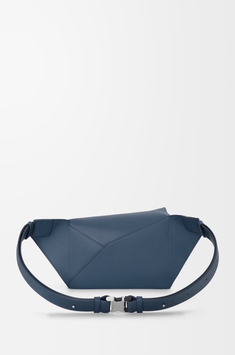 LOEWE 小型經典小牛皮 Puzzle 腰包 靛藍色