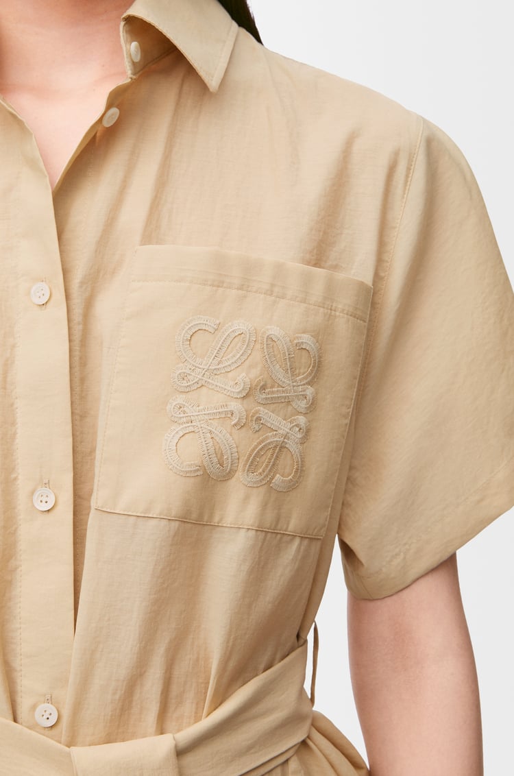 LOEWE シャツ ドレス（コットンブレンド） ライトベージュ