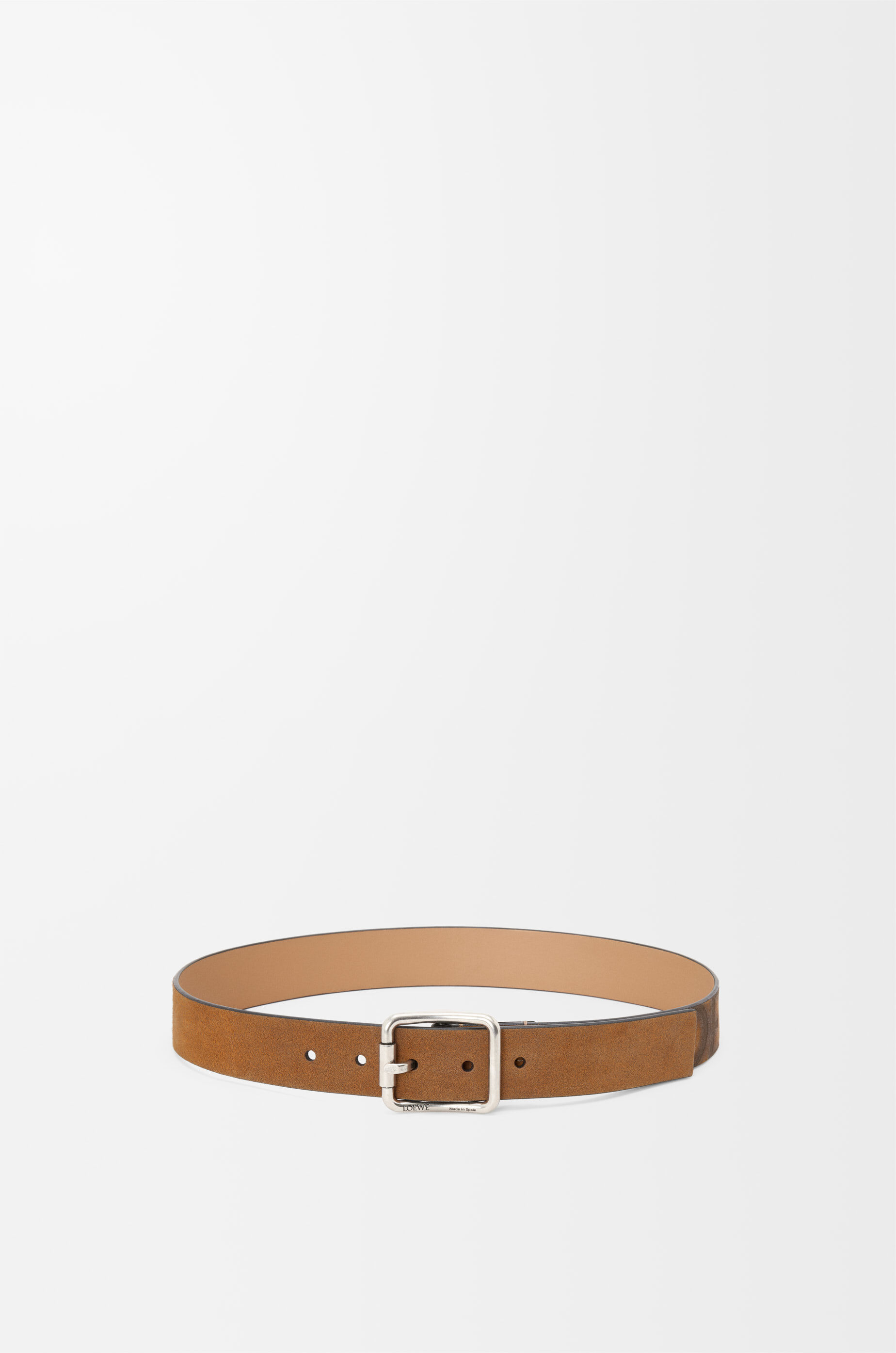 Pebble belt in smooth calfskin Oak/Gold - LOEWE