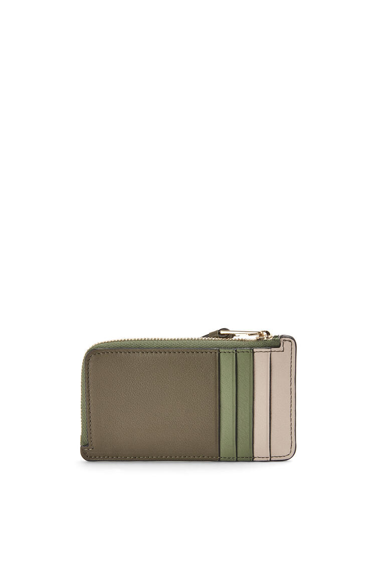 LOEWE Puzzle coin cardholder in classic calfskin Autumn Green/Avocado Green