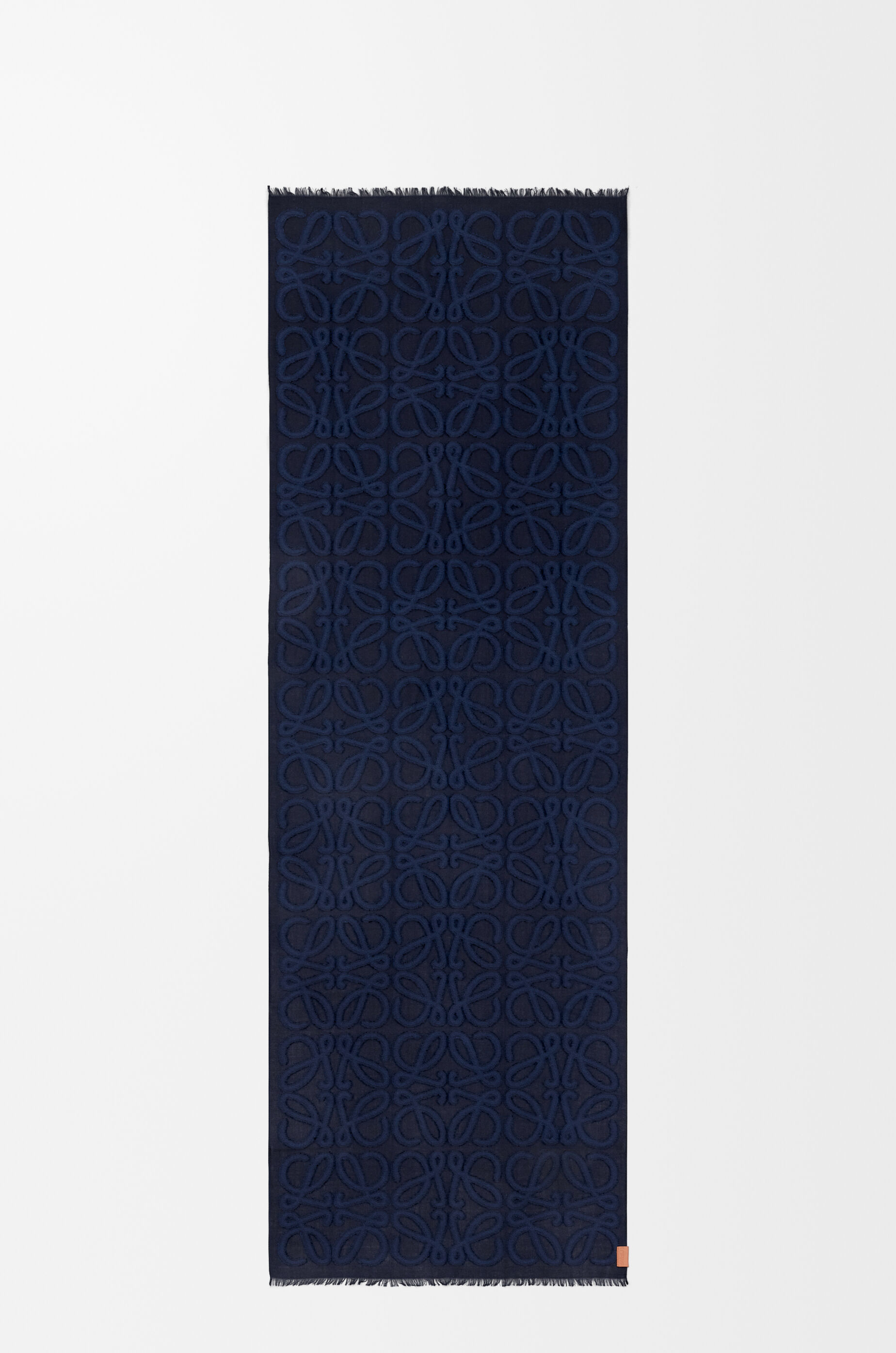 Scarf in wool, cotton and silk blend Blue - LOEWE APAC official