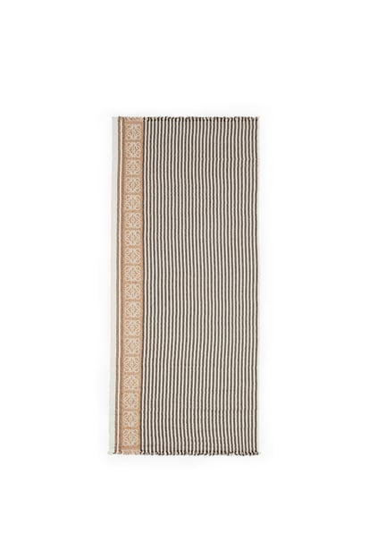 LOEWE Scarf in linen and cotton Brown/Multicolor