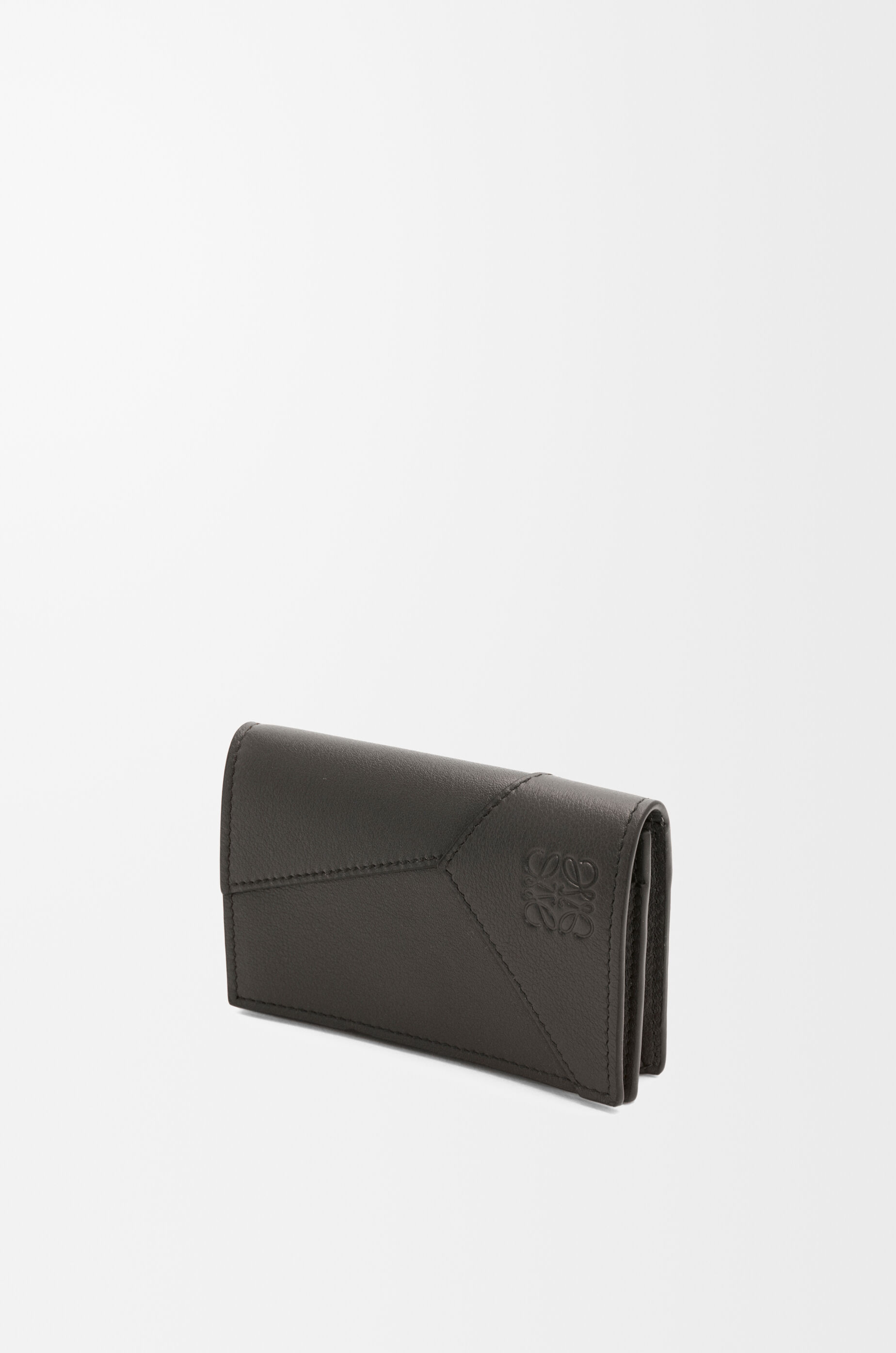 Puzzle business cardholder in classic calfskin Grey - LOEWE