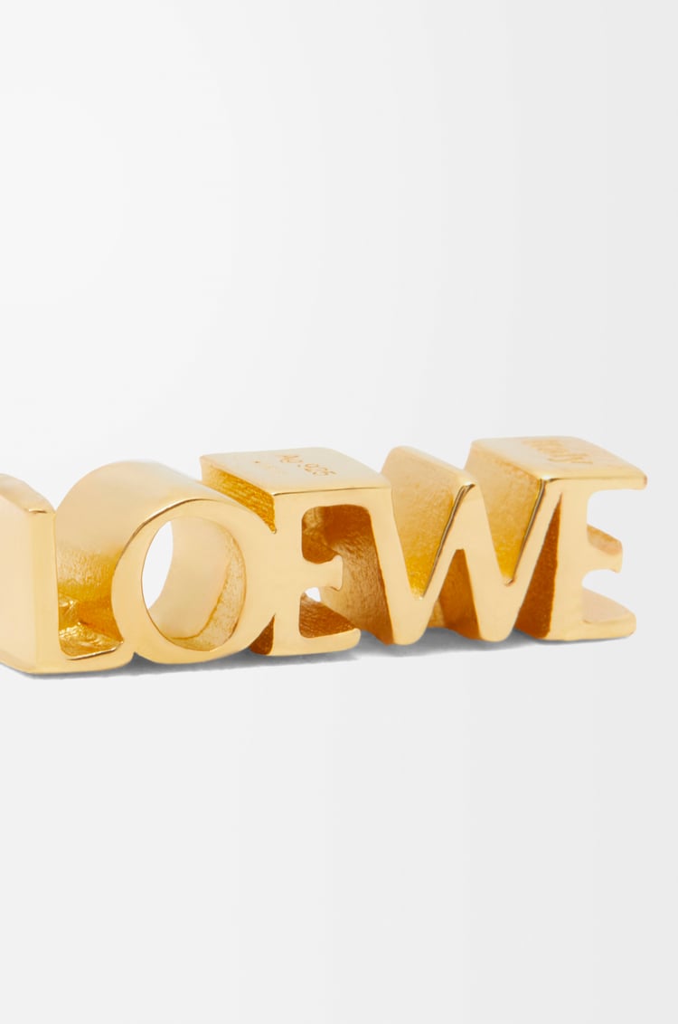 LOEWE Pendiente único LOEWE gráfico en plata de ley Dorado