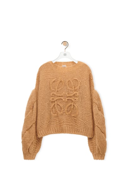 LOEWE Anagram sweater in mohair Light Camel