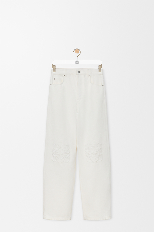 LOEWE Anagram Baggy Jeans aus Denim Weiß