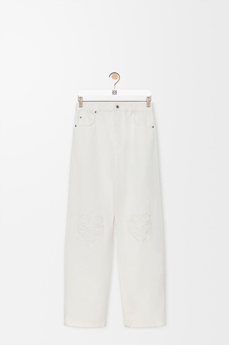 LOEWE Anagram Baggy Jeans aus Denim Weiß