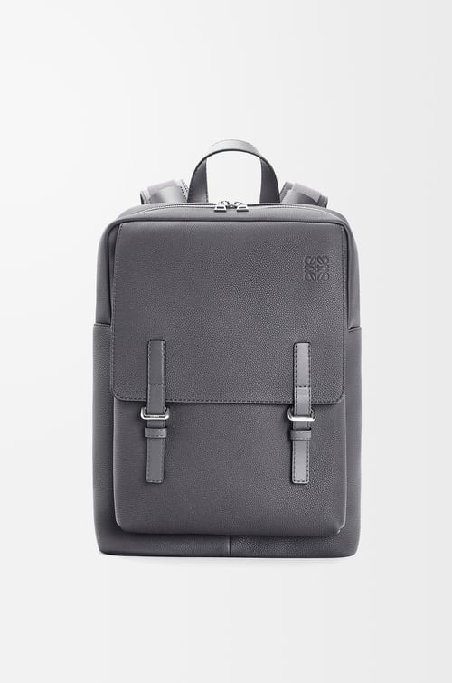 LOEWE Military backpack in soft grained calfskin Anthracite plp_rd