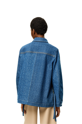 LOEWE Anagram workwear jacket in denim Indigo Blue plp_rd